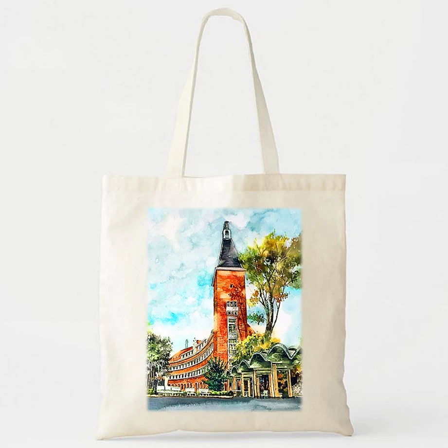 Túi vải bố Canvas 33x36cm in tranh vẽ